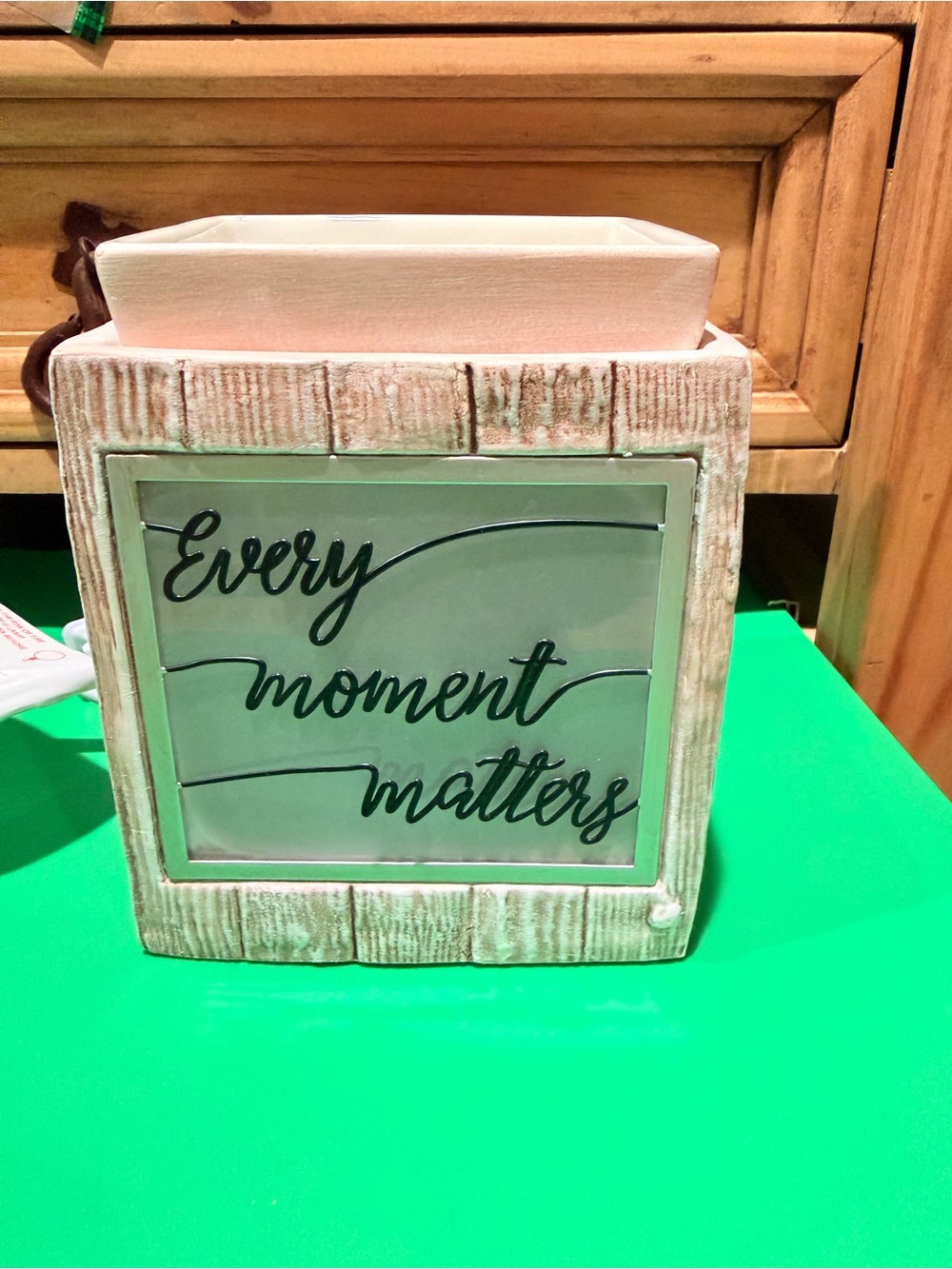 Scentsy Wax Warmer 'Every Moment Matters' Ceramic Accent